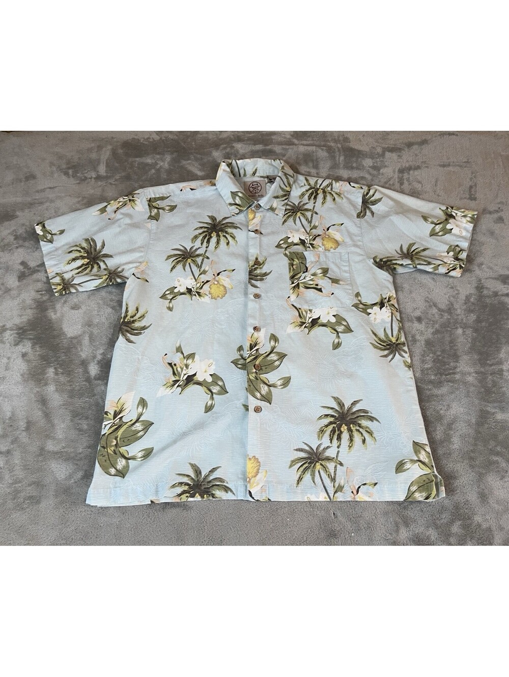 Panama Jack Hawaiian Shirt Mens Large Short Sleeve Button Up Floral